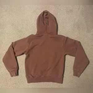 TNA Tops Aritzia Tna Cozy Fleece Perfect Fit Hoodie In Brown